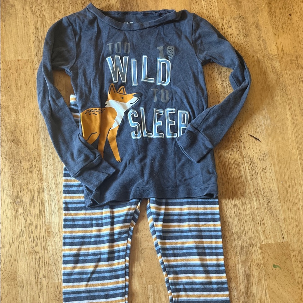 Kids Blue Fox Pajama Set